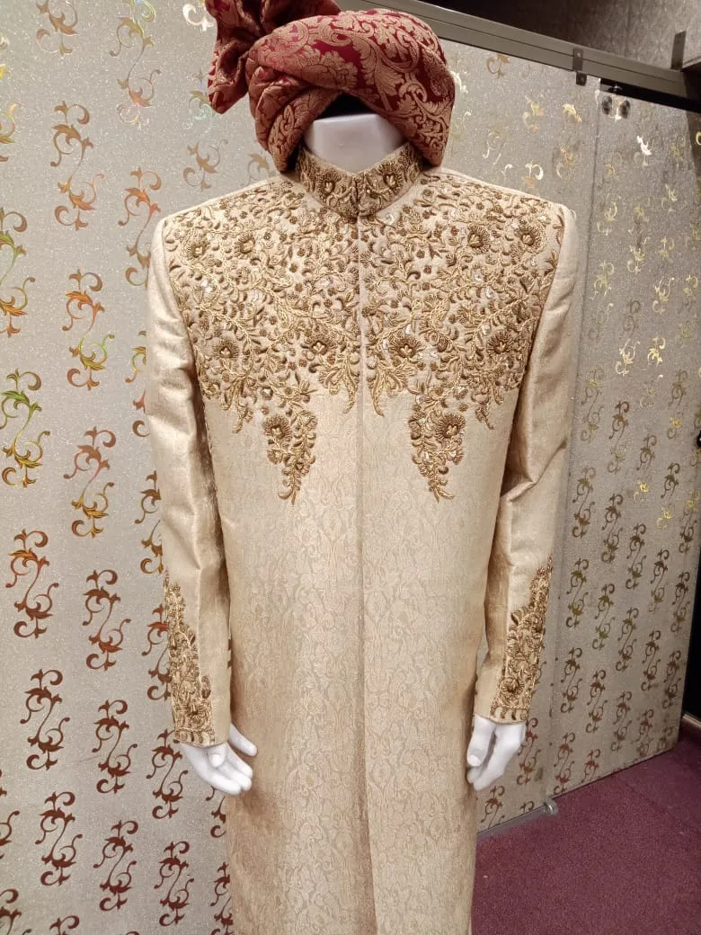 Golden Atlas Jamawar Sherwani Model# Men 1736
