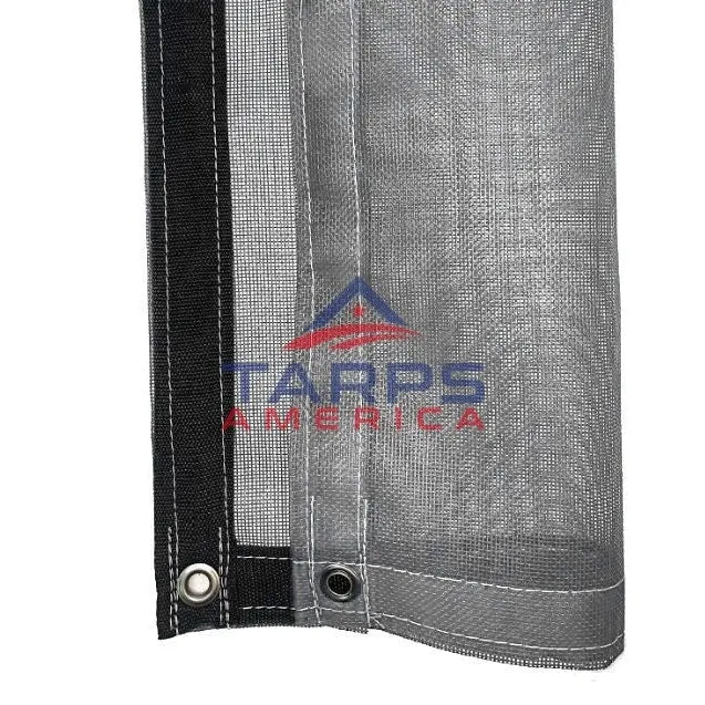 Gray 10 oz. Heavy Duty Vinyl Coated Mesh Tarp by ShadeMax®