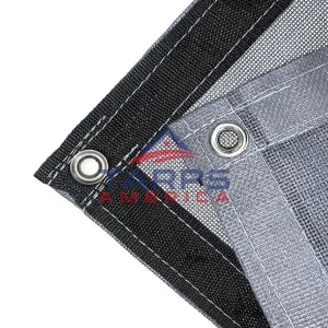 Gray 10 oz. Heavy Duty Vinyl Coated Mesh Tarp by ShadeMax®