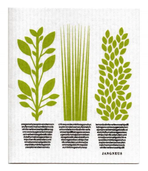 Green Herbs Dishcloth