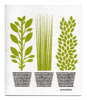 Green Herbs Dishcloth