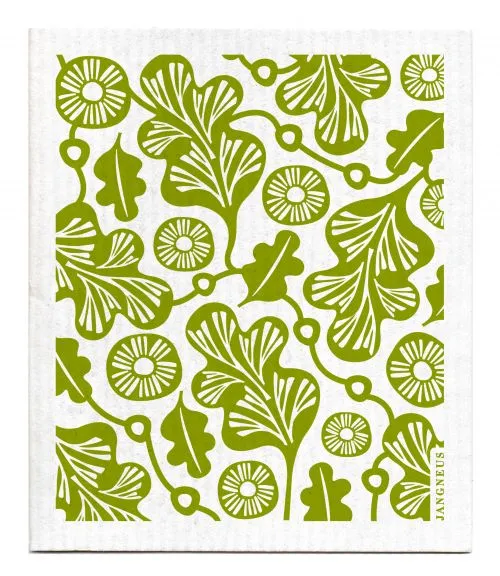 Green Oak Leaf Dishcloth