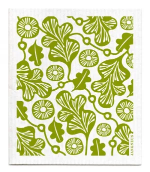 Green Oak Leaf Dishcloth