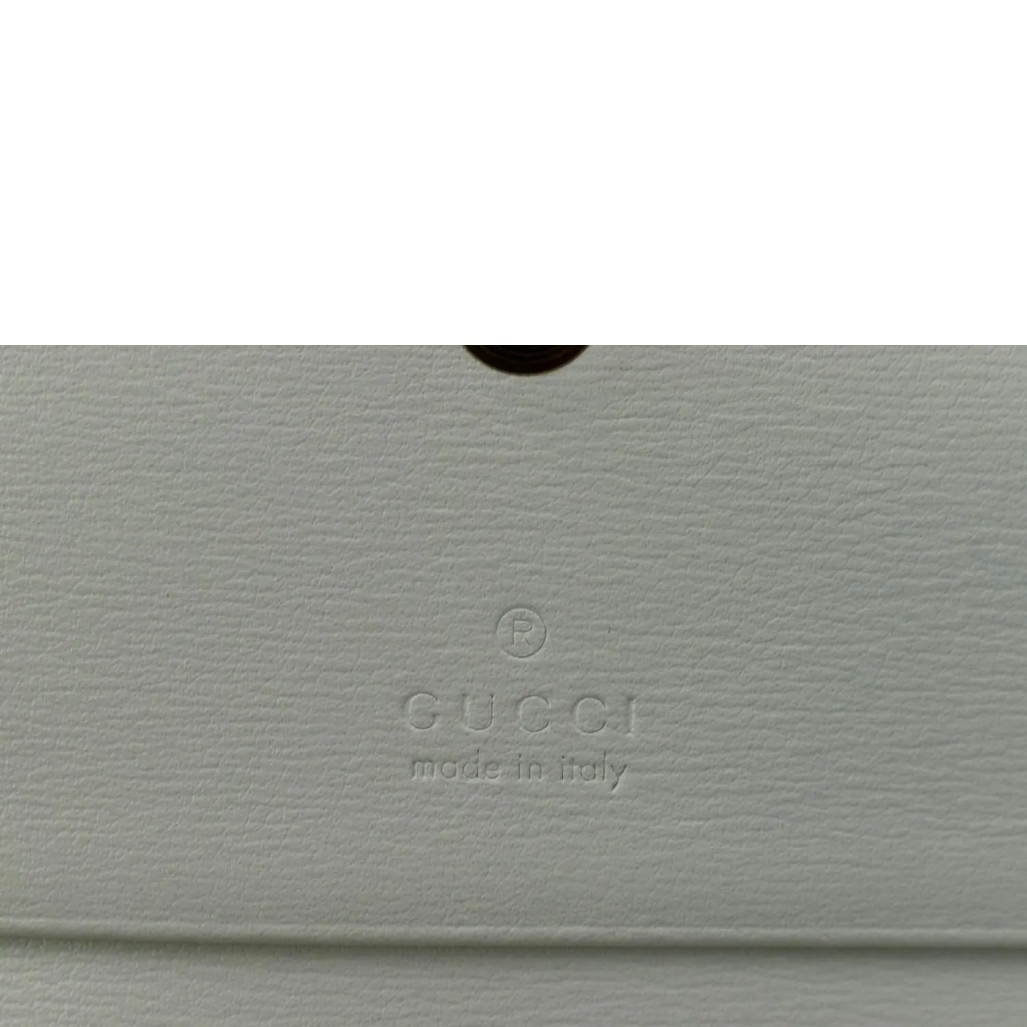 GUCCI Double G Web Trapuntata Card Case Wallet White 536453