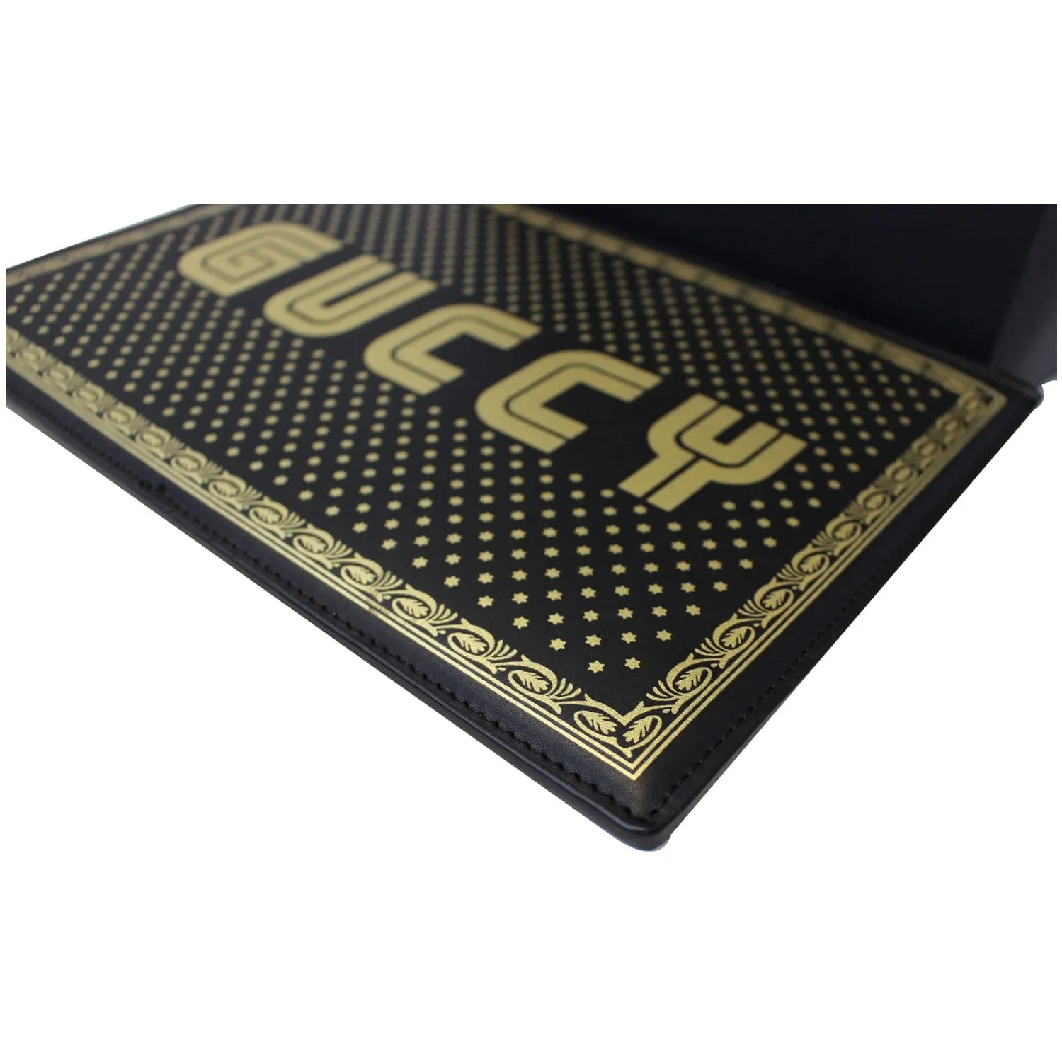 GUCCI GUCCY Star Print Leather Clutch Bag Black 510489 - Last Call