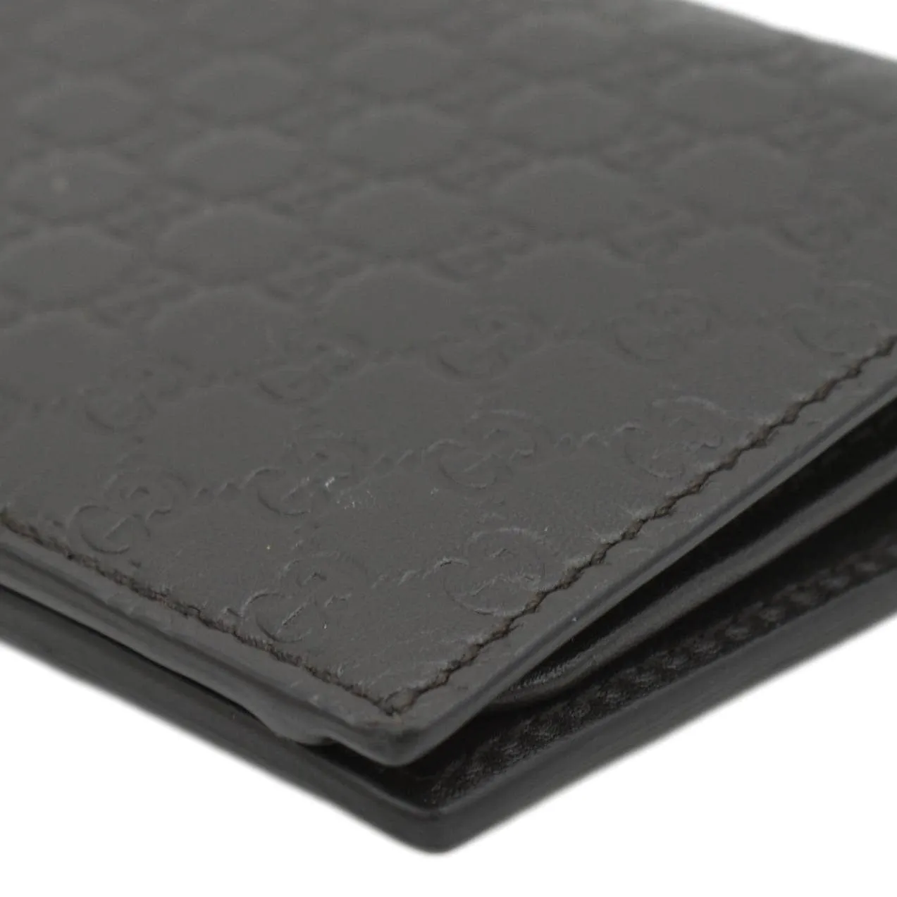 GUCCI Microguccissima GG Leather Bi-fold Long Wallet Black 544479