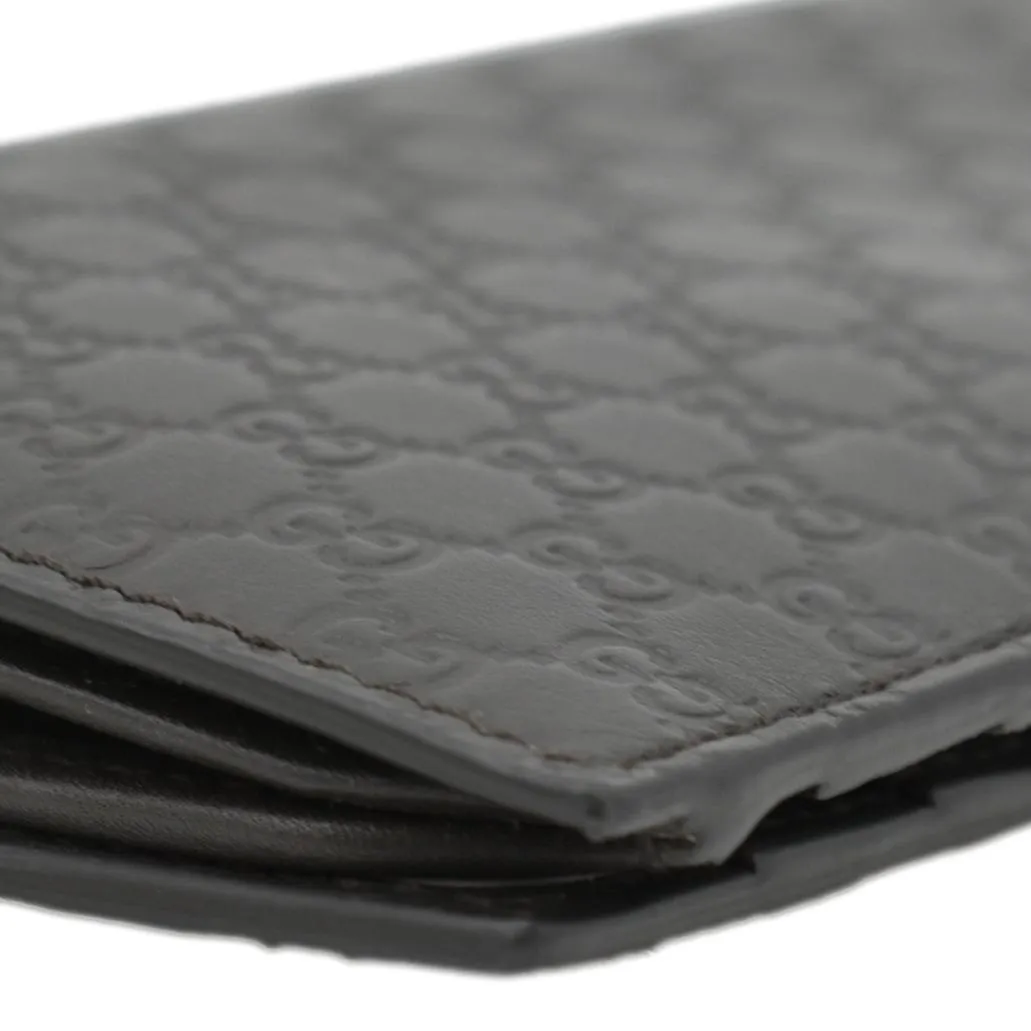 GUCCI Microguccissima GG Leather Bi-fold Long Wallet Black 544479