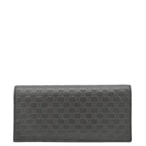 GUCCI Microguccissima GG Leather Bi-fold Long Wallet Black 544479
