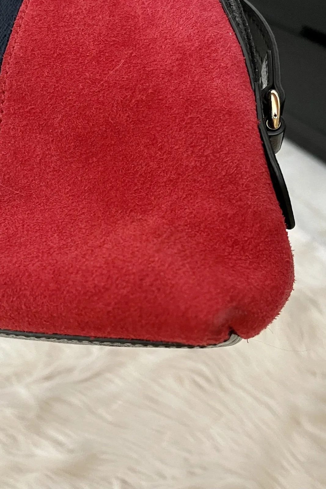 Gucci Ophidia Red Suede Small Crossbody