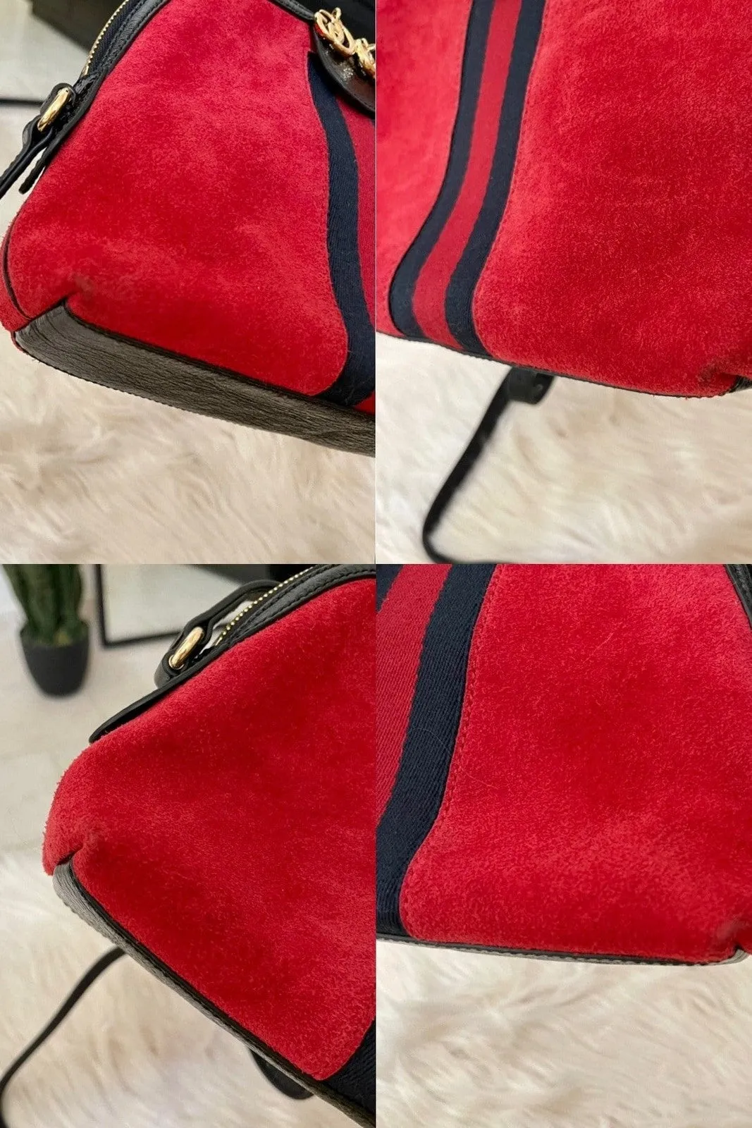 Gucci Ophidia Red Suede Small Crossbody