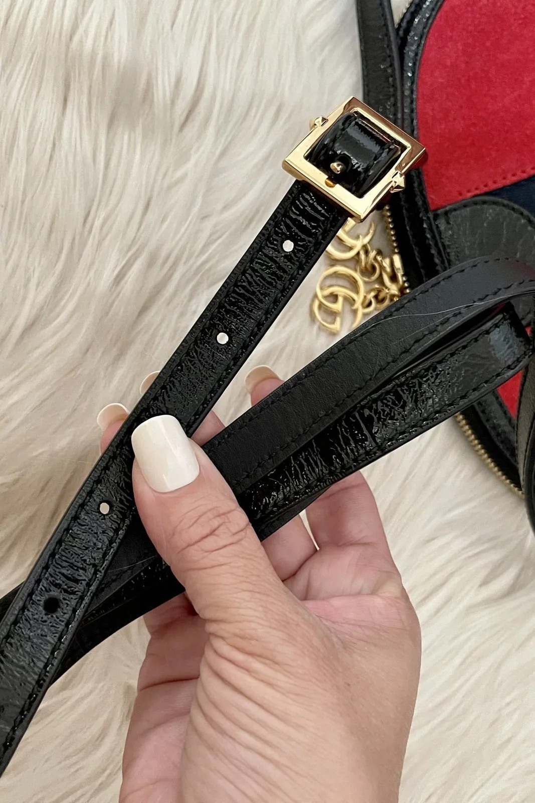 Gucci Ophidia Red Suede Small Crossbody