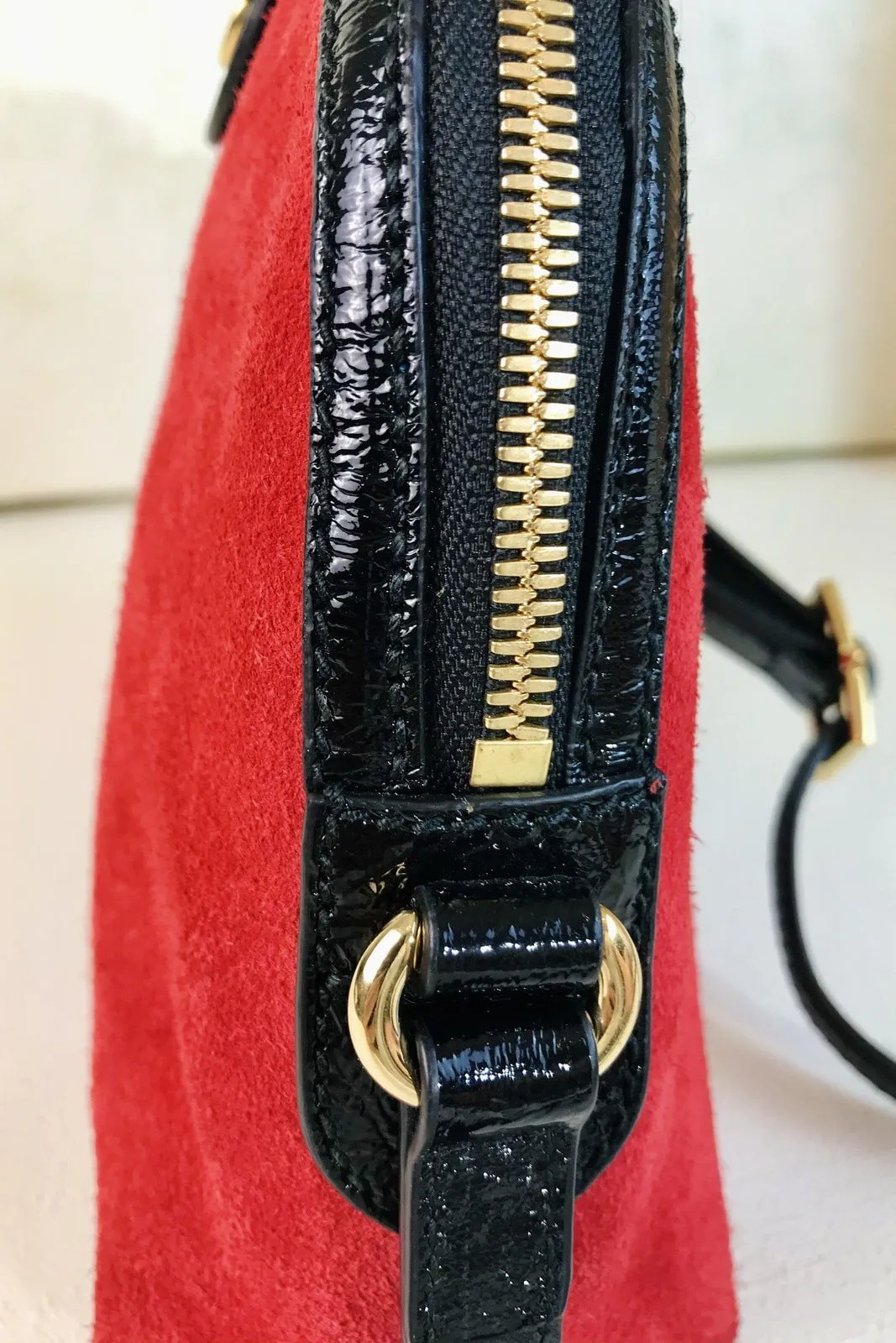Gucci Ophidia Red Suede Small Crossbody