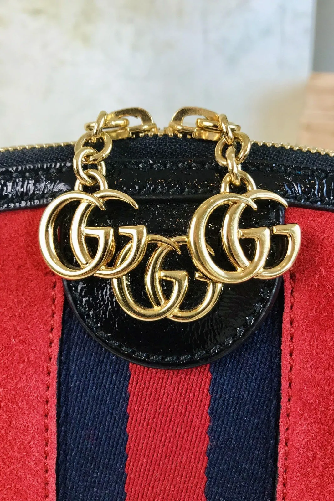 Gucci Ophidia Red Suede Small Crossbody