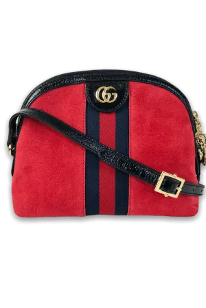 Gucci Ophidia Red Suede Small Crossbody