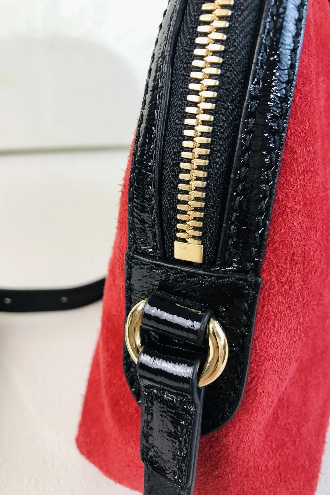 Gucci Ophidia Red Suede Small Crossbody