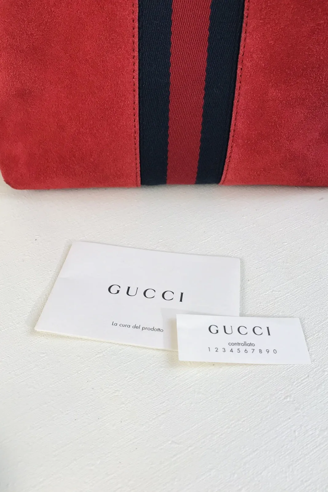 Gucci Ophidia Red Suede Small Crossbody
