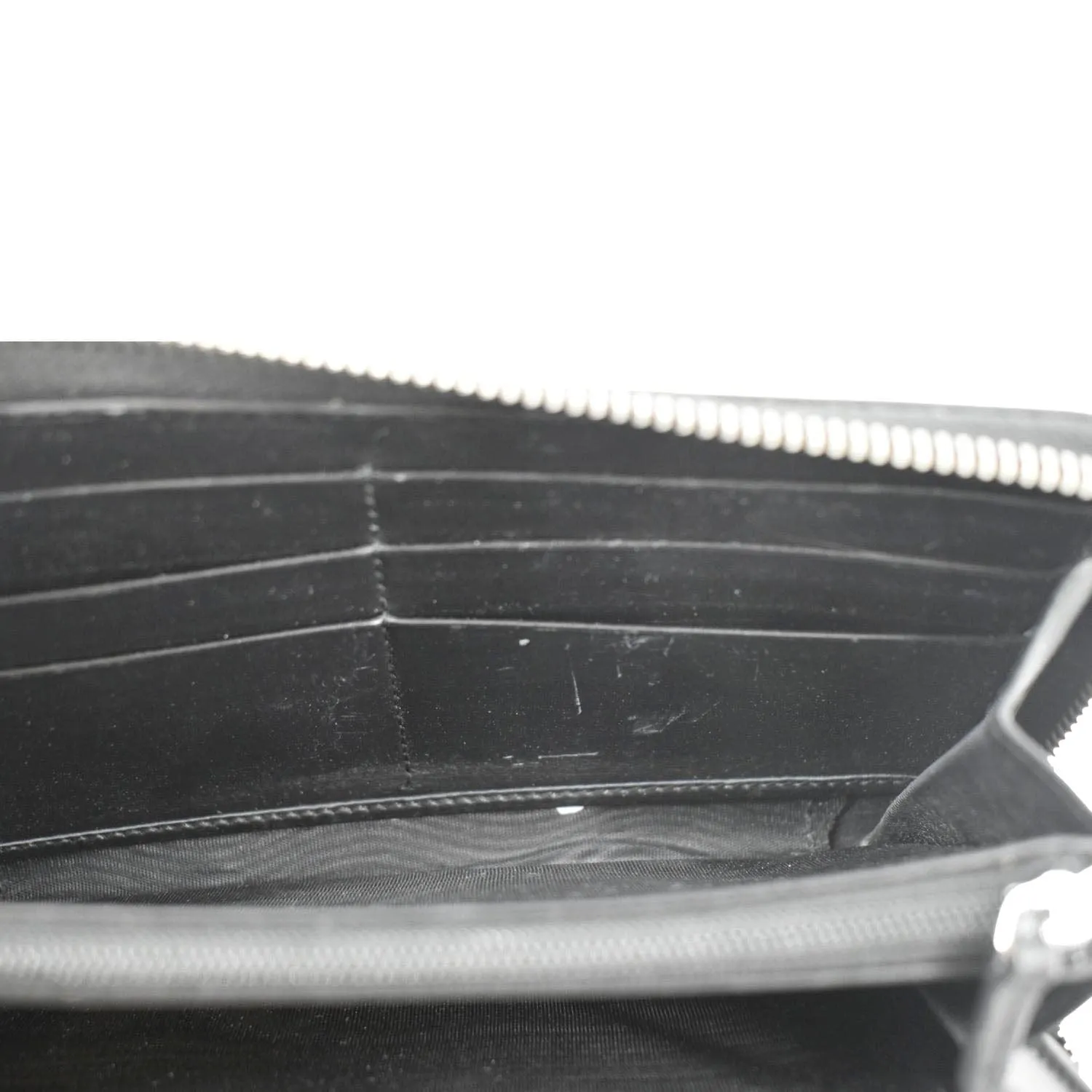 GUCCI Web Stripe Leather Zippy Wallet Black 408831