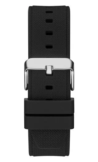 Guess Gents Third Gear Silver & Black Watch