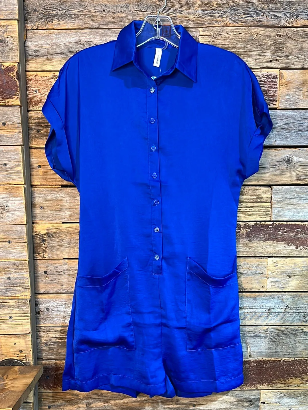 Gwen Functional Royal Blue Romper