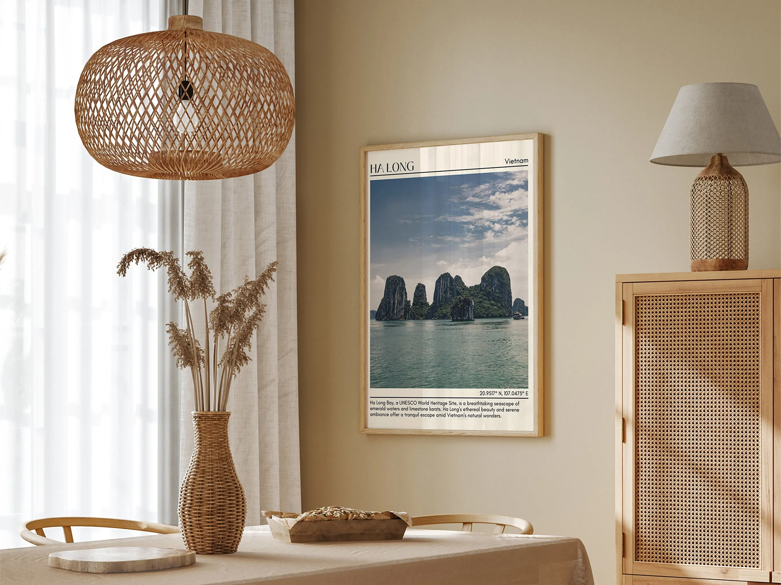 Ha Long Minimal Wall Art, Vietnam