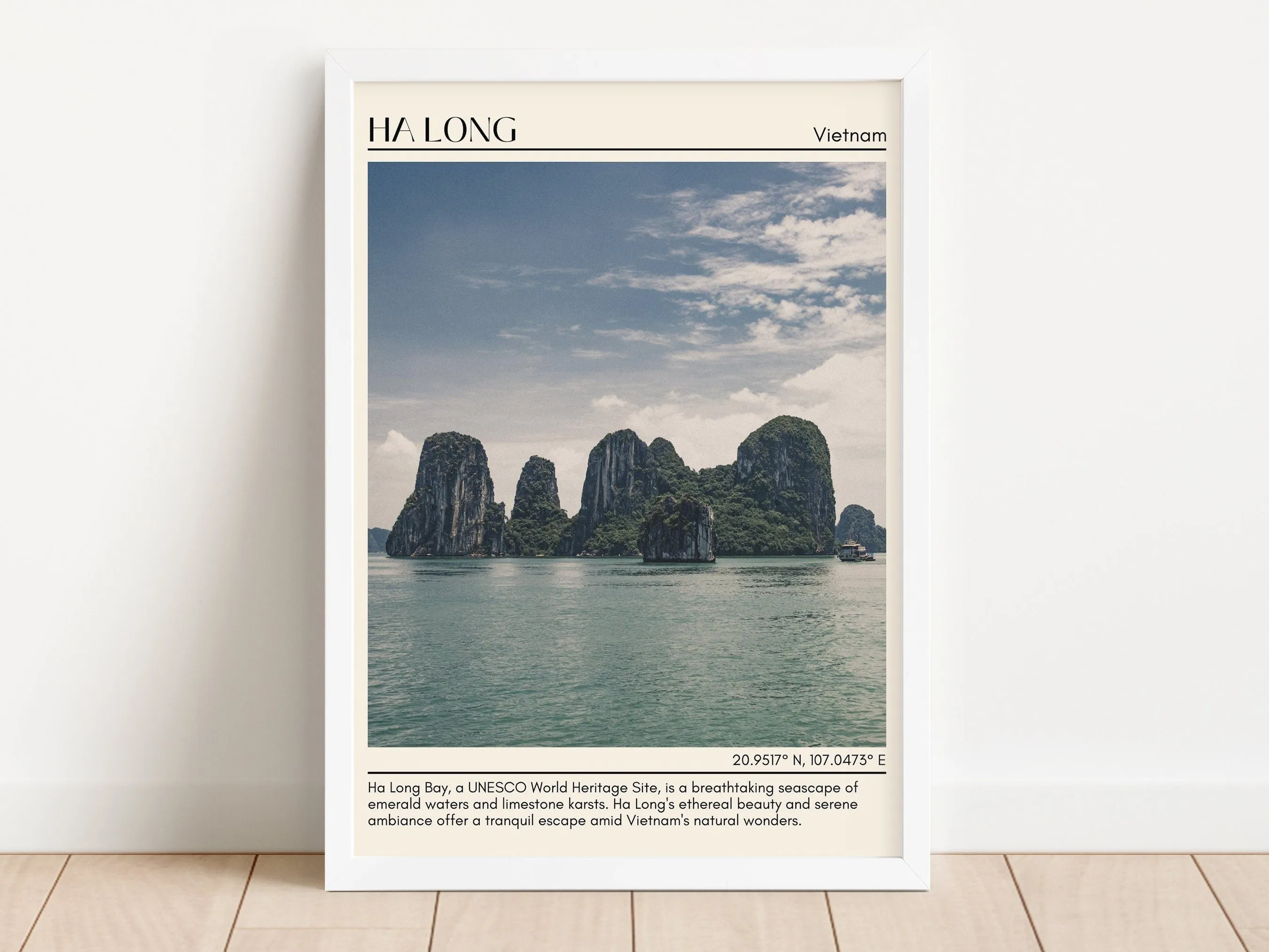 Ha Long Minimal Wall Art, Vietnam