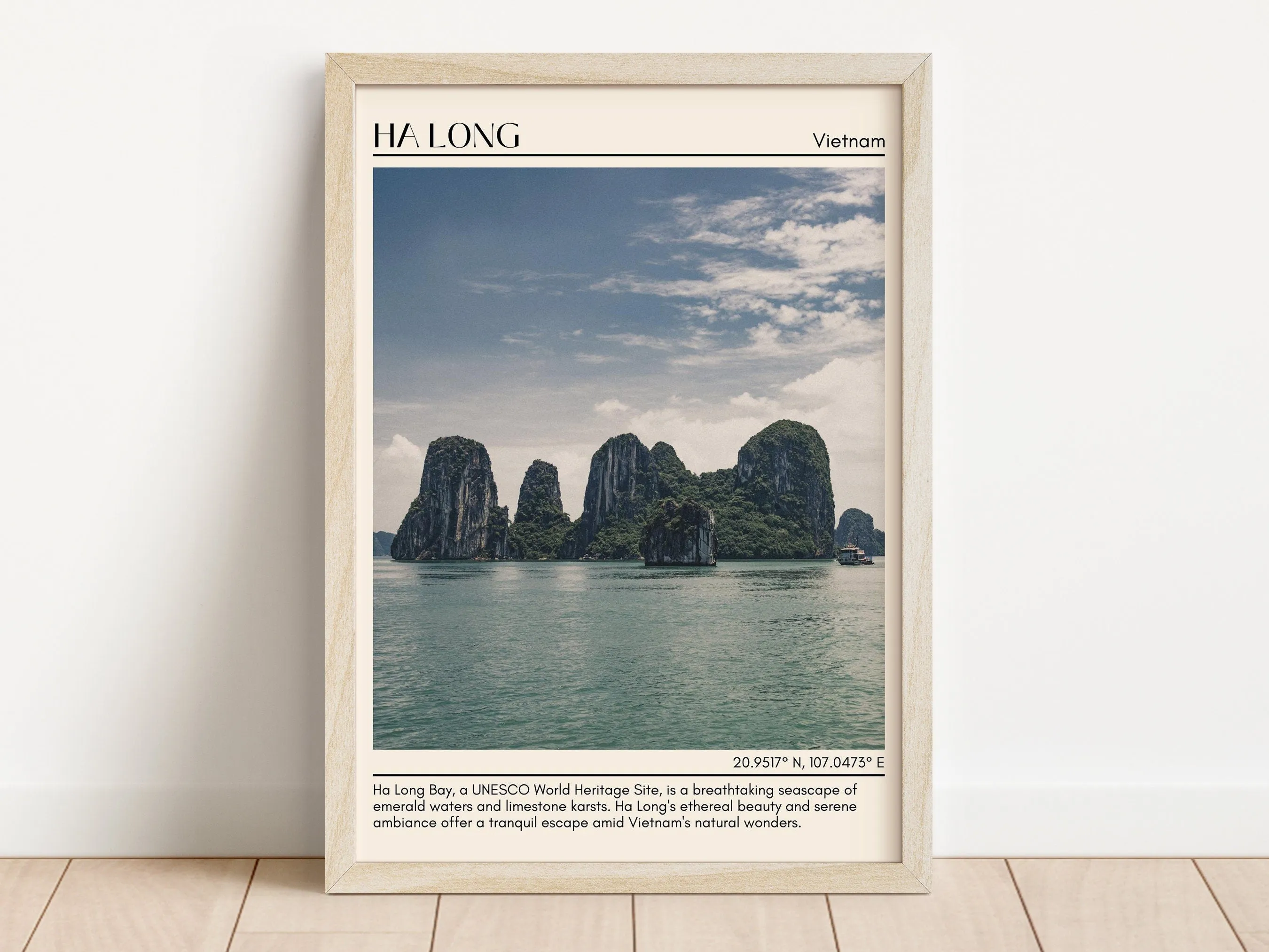 Ha Long Minimal Wall Art, Vietnam