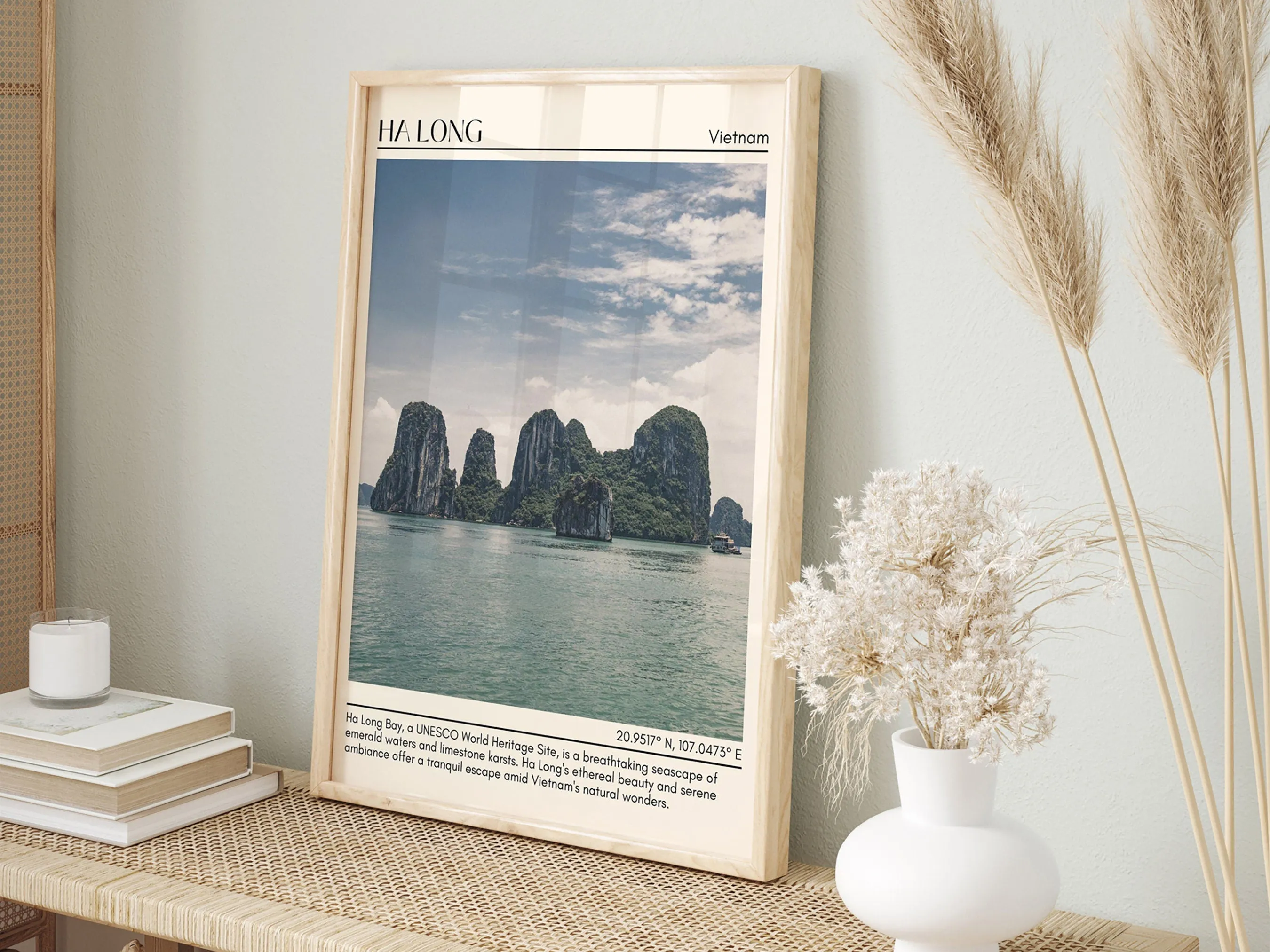 Ha Long Minimal Wall Art, Vietnam
