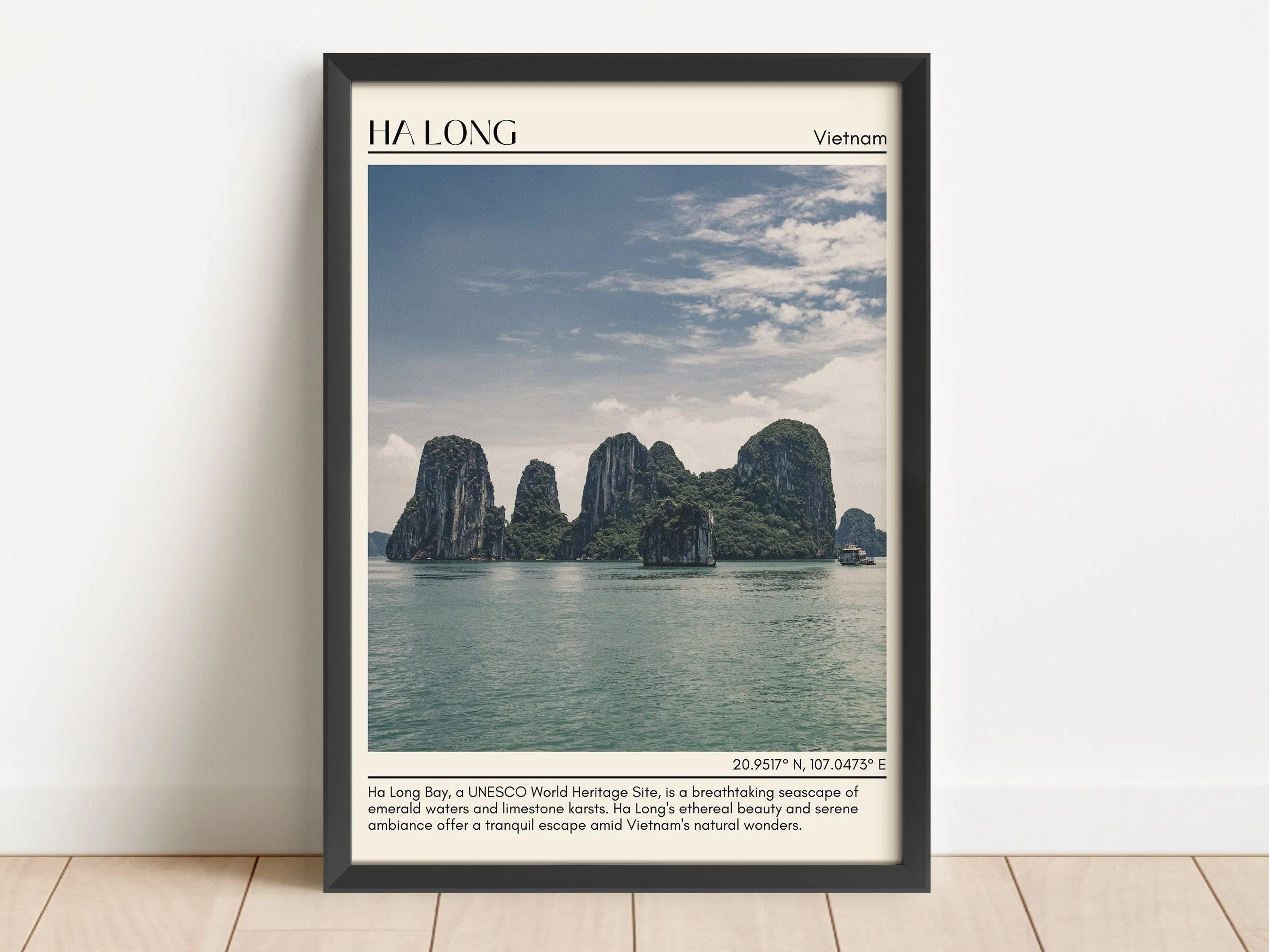 Ha Long Minimal Wall Art, Vietnam