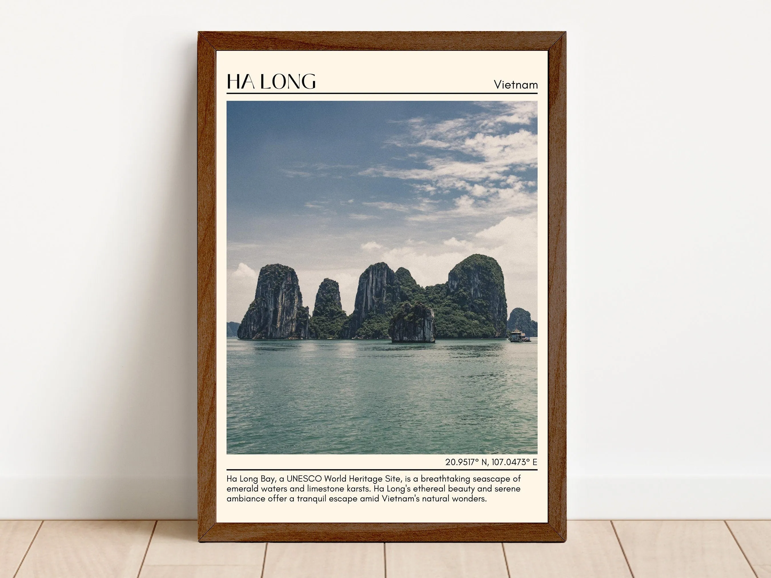 Ha Long Minimal Wall Art, Vietnam