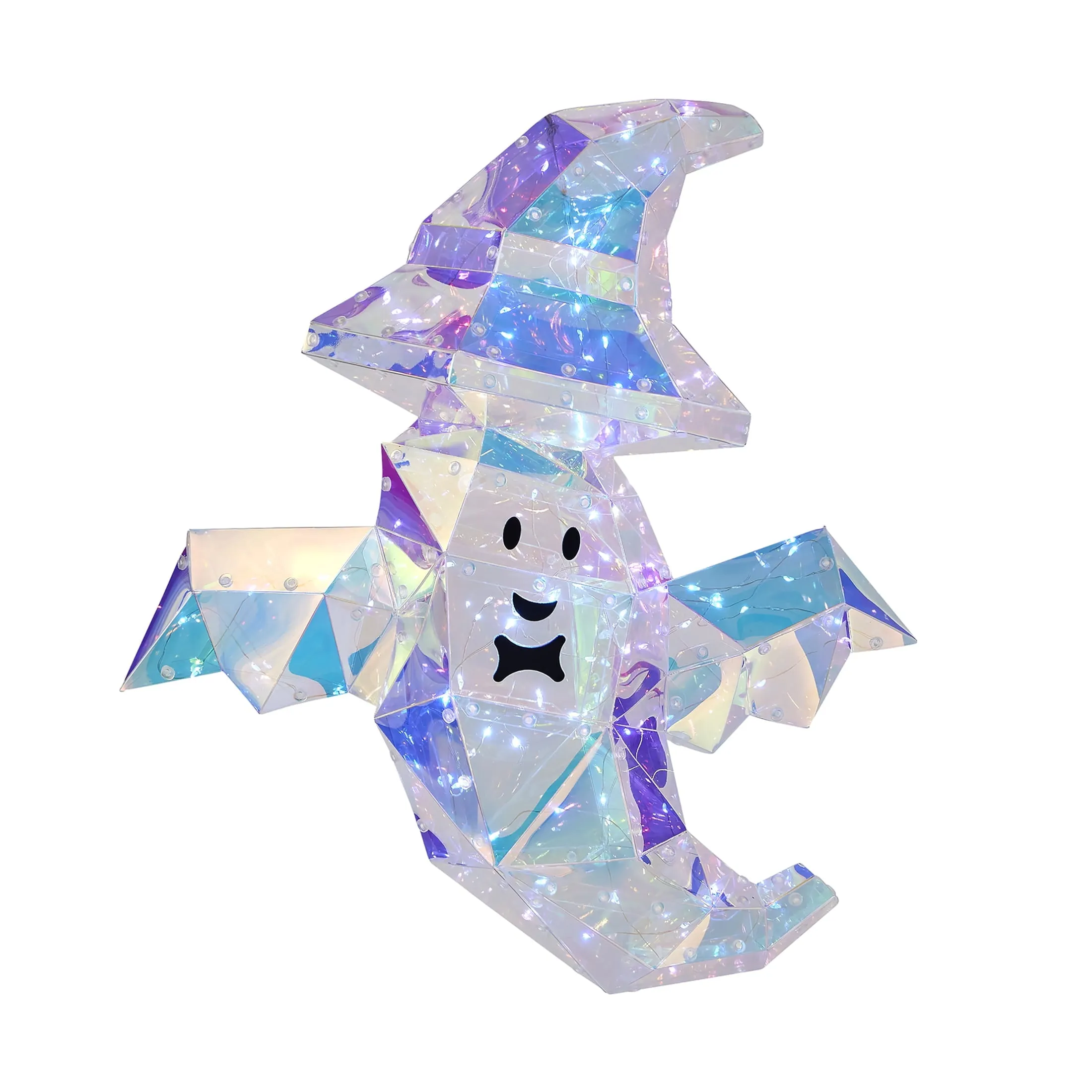 Halloween LED Lights - Prismatic Iridescent Wizard Ghost 16"