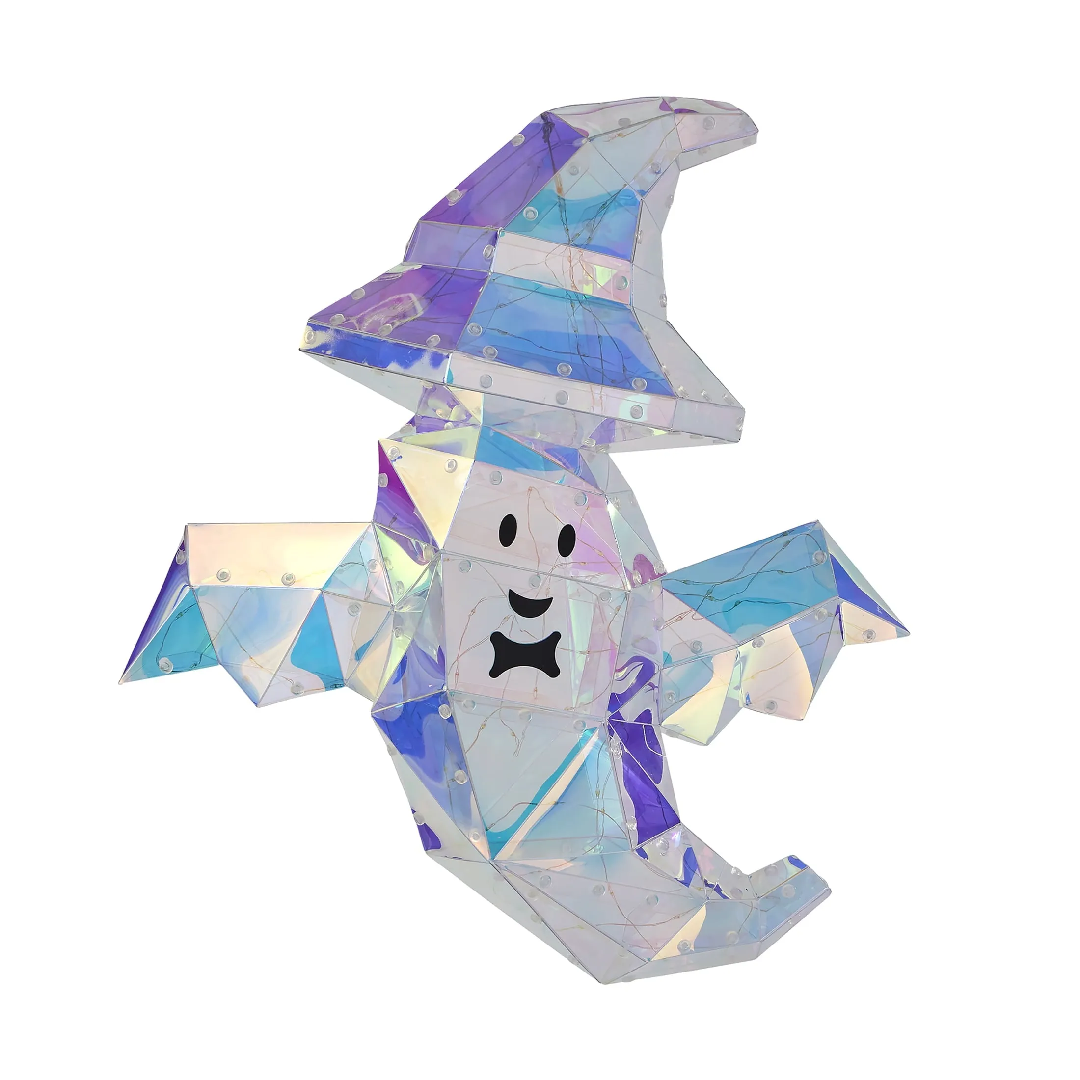 Halloween LED Lights - Prismatic Iridescent Wizard Ghost 16"