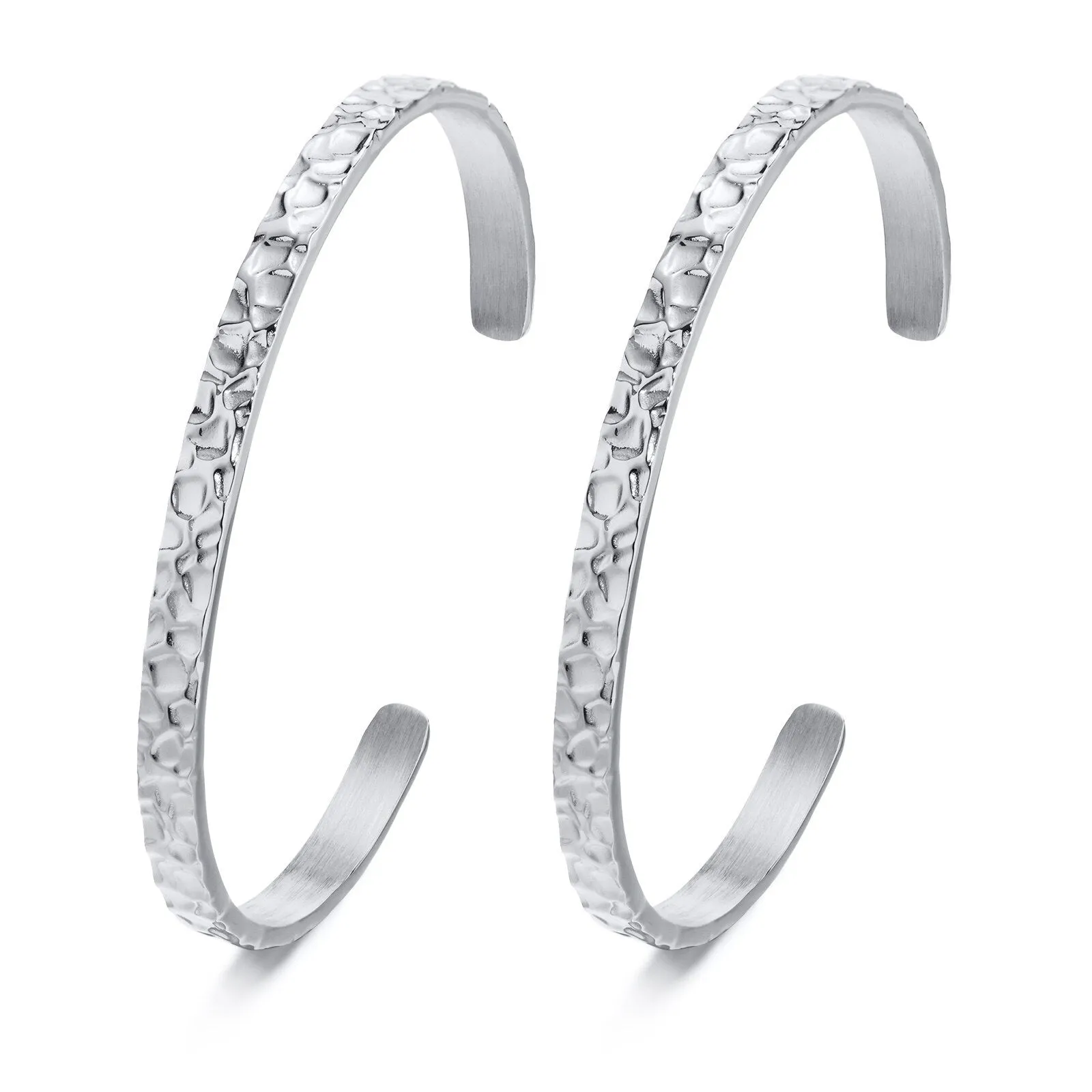 Hammered Thin Bangle Bracelet