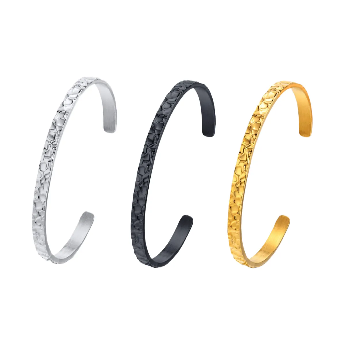 Hammered Thin Bangle Bracelet