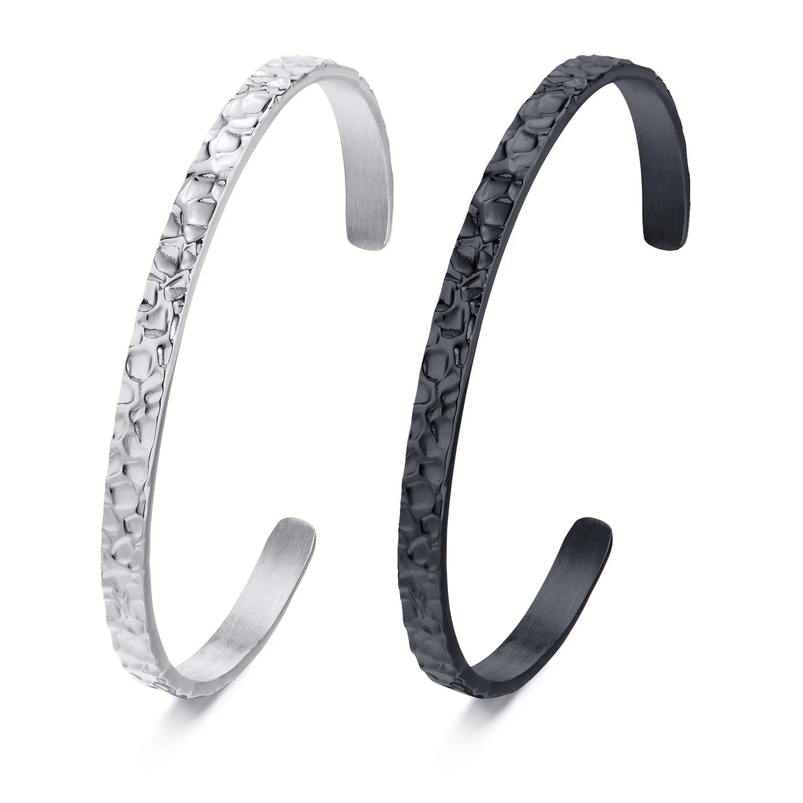 Hammered Thin Bangle Bracelet