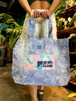 Hand Dyed, "Besties" Large Tote Bag