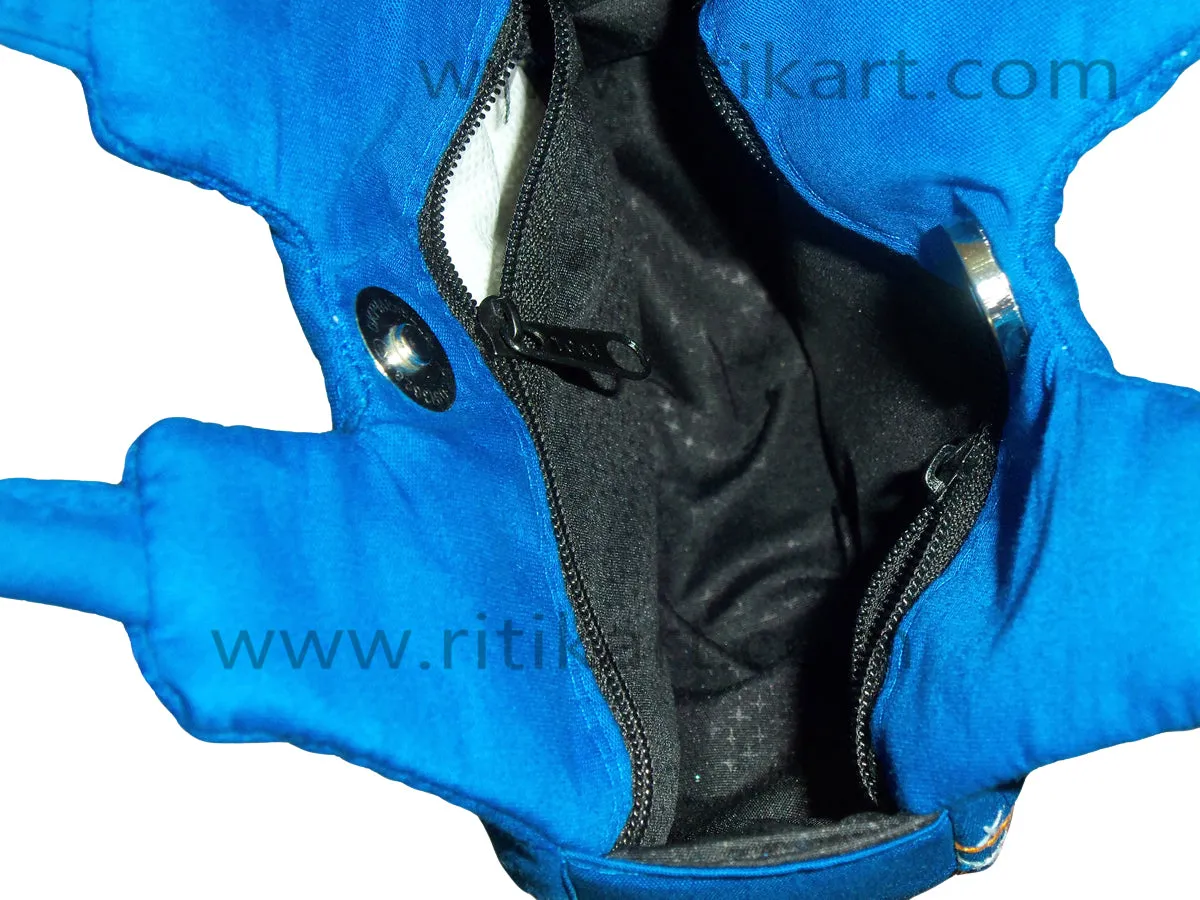 Hand Made fancy Ladies Vanity Blue Bag