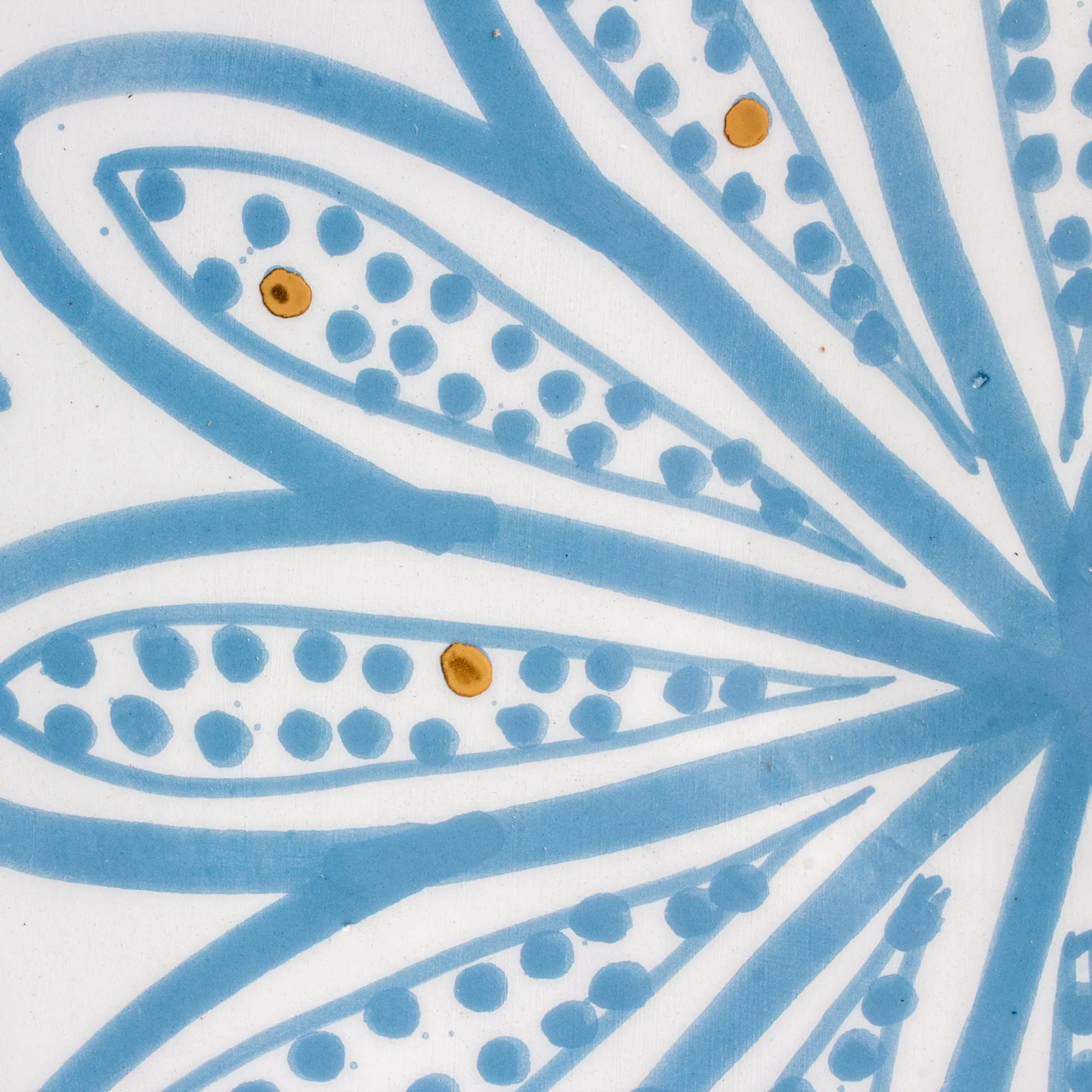Handmade Zwak Pattern Glazed Moroccan Platter with 12K Gold | More Colors Available