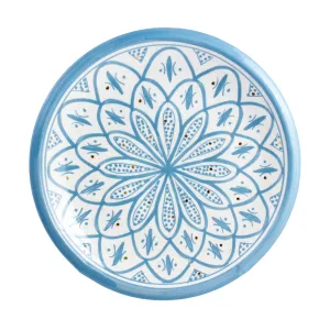 Handmade Zwak Pattern Glazed Moroccan Platter with 12K Gold | More Colors Available