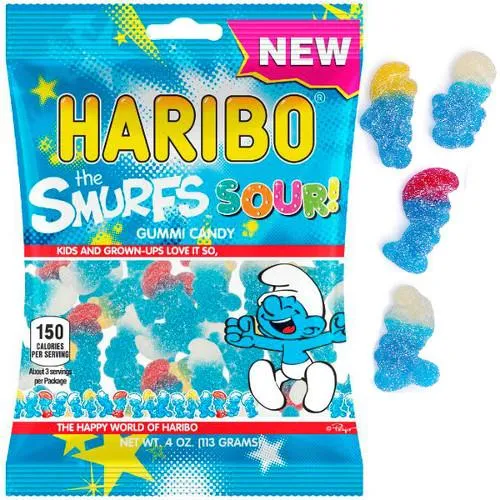 Haribo Sour Smurfs  [113g] - USA