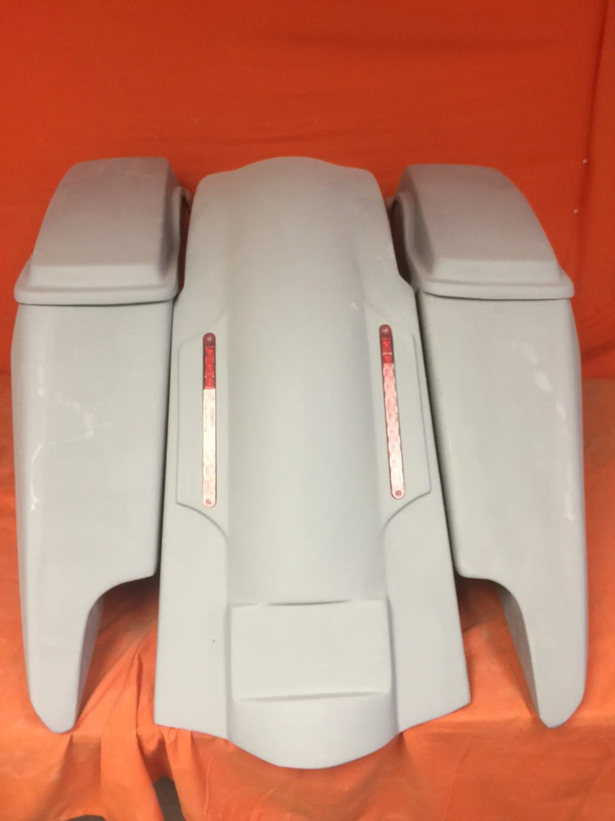 Harley Davidson 2014 - 2023  5" Fifty Five Extended Stretched Saddlebag Fender Kit Dual Cut Outs and Lids