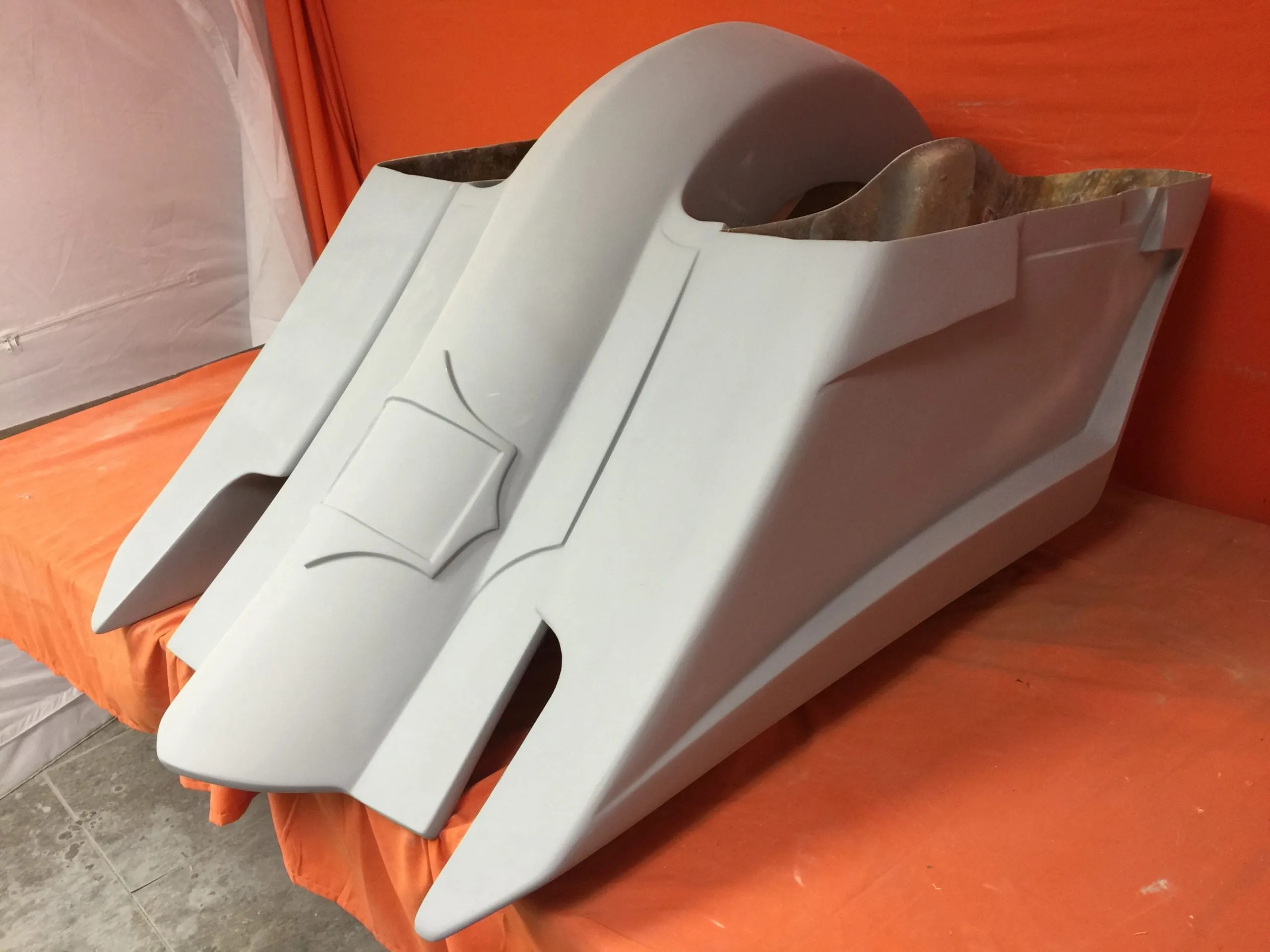Harley Davidson 6" Trendsetter Extended Saddlebag Fender Kit - Dual Cut Outs   Lids / 2014 - 2023