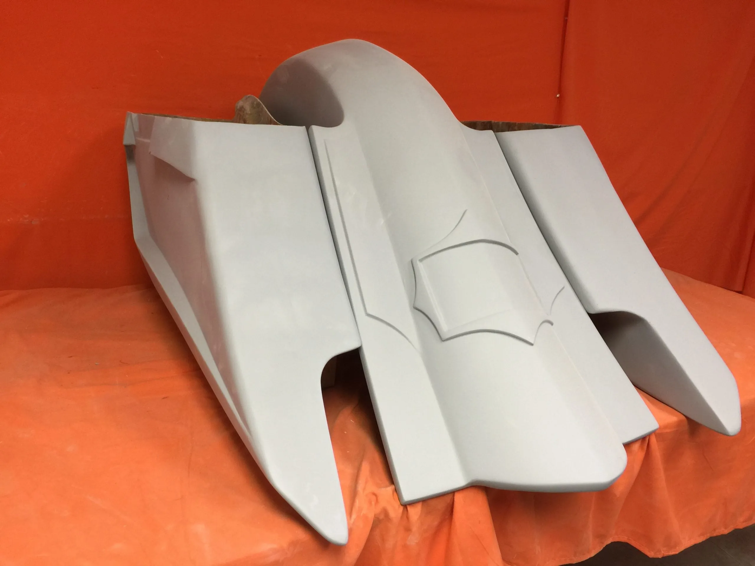 Harley Davidson 6" Trendsetter Extended Saddlebag Fender Kit - Dual Cut Outs   Lids / 2014 - 2023