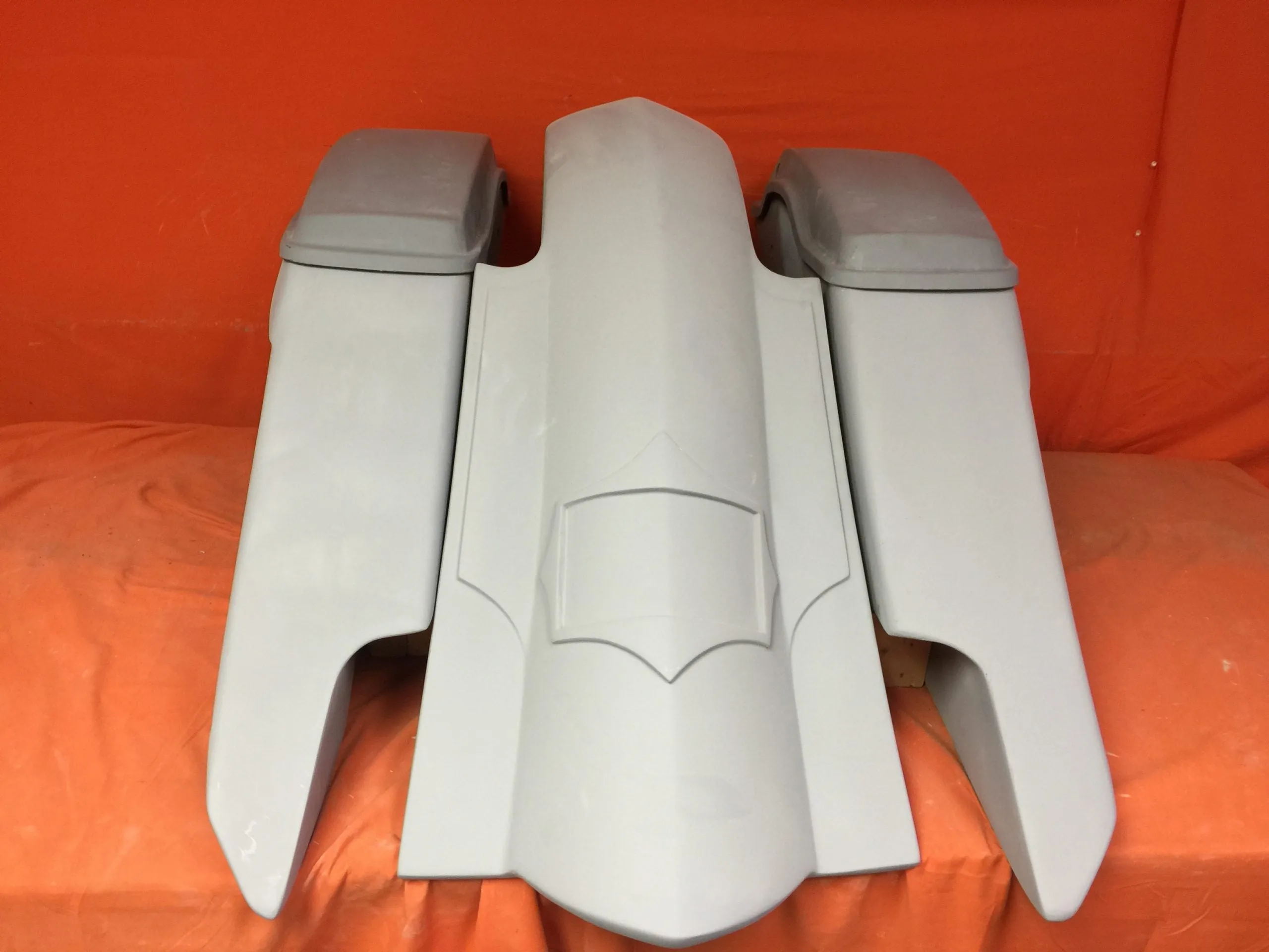 Harley Davidson 6" Trendsetter Extended Saddlebag Fender Kit - Dual Cut Outs Lids