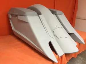 Harley Davidson 6" Trendsetter Extended Saddlebag Fender Kit - Dual Cut Outs Lids