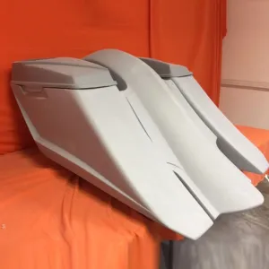 Harley Davidson 6" Trendsetter Extended Saddlebag Fender Kit - No Cut Outs   6.5" Speaker Lids / 2014 - 2018