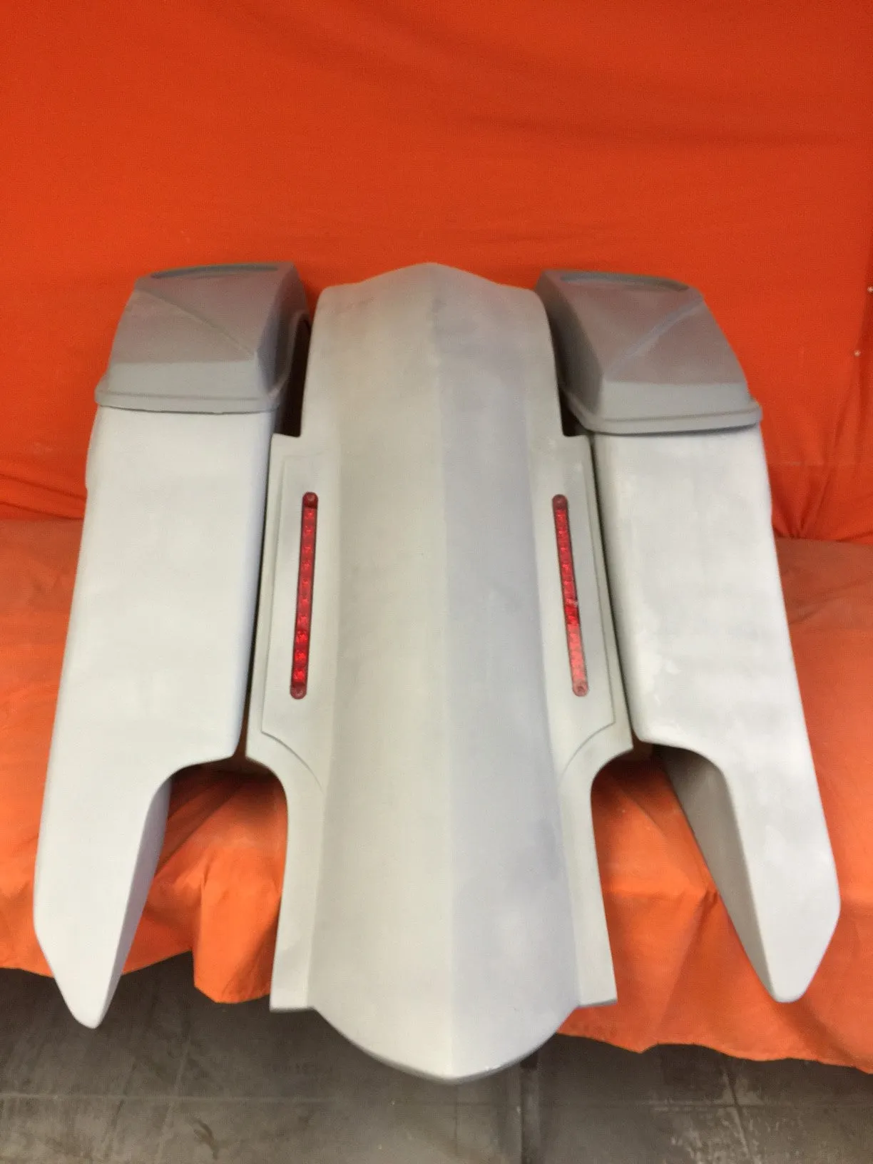Harley Davidson 6" Trendsetter Extended Saddlebag LED Fender Kit - Dual Cut Outs 6 x 9 Speaker Lids
