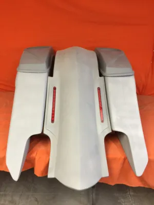 Harley Davidson 6" Trendsetter Extended Saddlebag LED Fender Kit - Dual Cut Outs 6 x 9 Speaker Lids