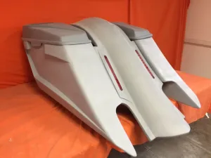 Harley Davidson 6" Trendsetter Extended Saddlebag LED Fender Kit - Dual Cut Outs 6.5" Speaker Lids
