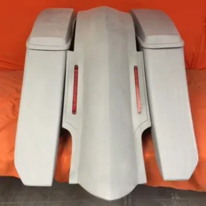 Harley Davidson 6" Trendsetter Extended Saddlebag LED Fender Kit - No Cut Outs   Lids / 2014 - 2018