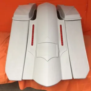 Harley Davidson 6" Trendsetter Extended Saddlebag LED Recess Plate Fender Kit - No Cut Outs   6 x 9 Speaker Lids / 2014 - 2018